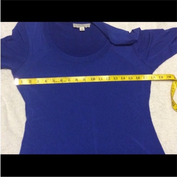 RONNI NICOLE Classic BLUE 3/4 Sleeve Relaxed DRESS Size 8 - Picture 7 of 11